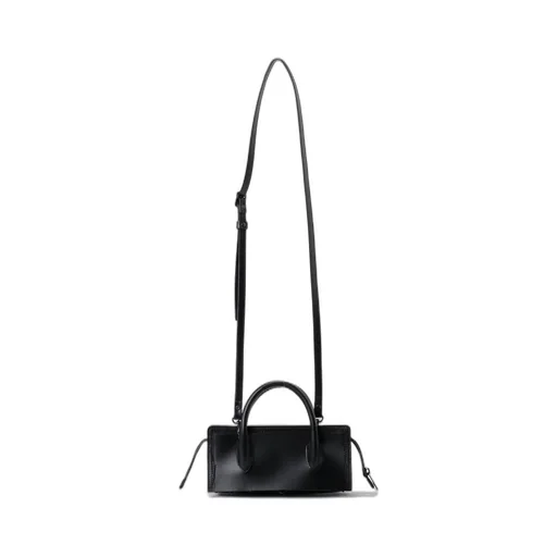 Semi-Gloss Leather Chopped Square Mini Bag