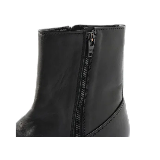 Soomth Leather Platform Zip Up Boots