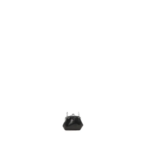 Semi-Gloss Smooth Leather Clasp Necklace M
