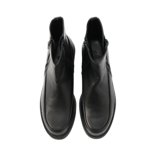 Soomth Leather Platform Zip Up Boots