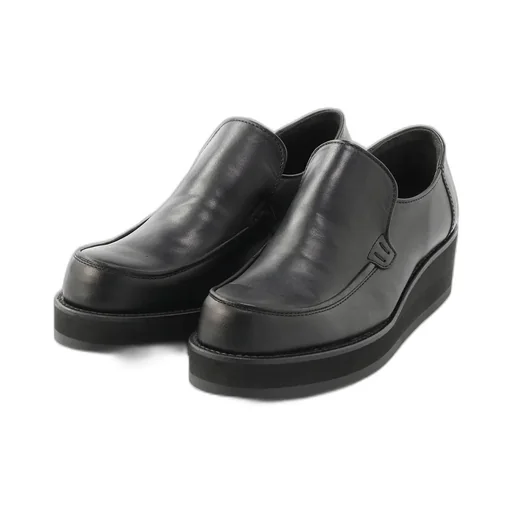 Soomth Leather Platform Slip-Ons