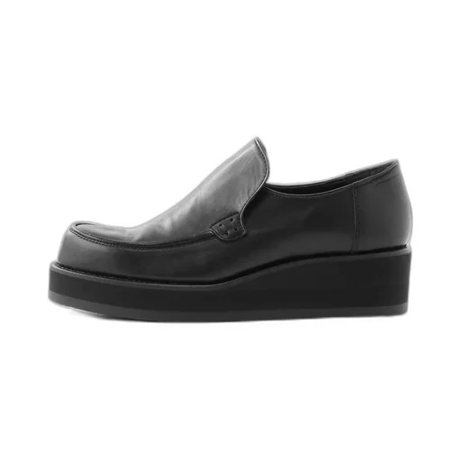 Soomth Leather Platform Slip-Ons