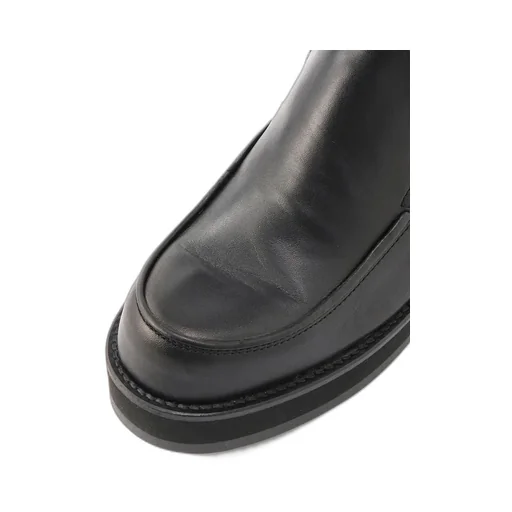 Soomth Leather Platform Slip-Ons