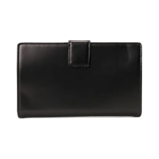 Glossy Smooth Leather Long Wallet