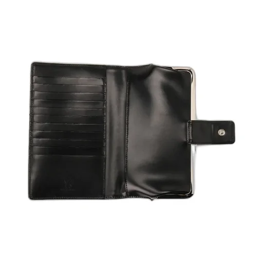 Glossy Smooth Leather Long Wallet