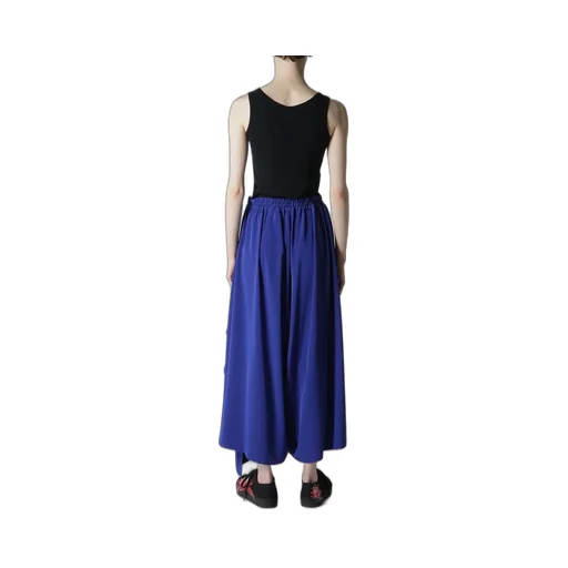 Crepe De Chine Side Cloth Elastic Pants