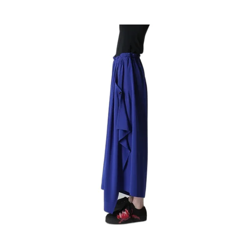 Crepe De Chine Side Cloth Elastic Pants