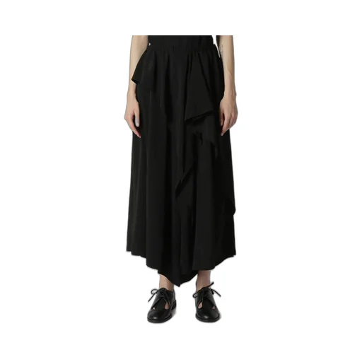 Crepe De Chine Ruffle Pants