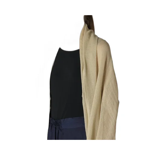 Leno Cloth Shawl Collar Long Cardigan