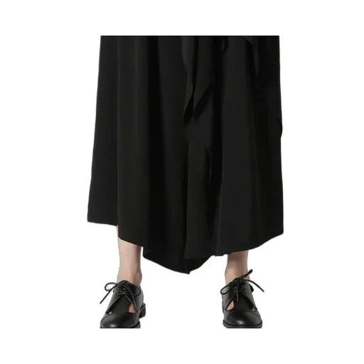 Crepe De Chine Ruffle Pants
