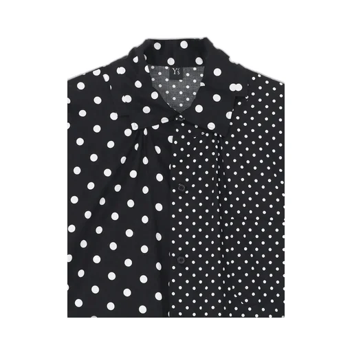 60/- Cotton Lawn Dot Print Square Collar Shirt