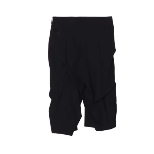 Wool Gabardine Thick Tucks Pants