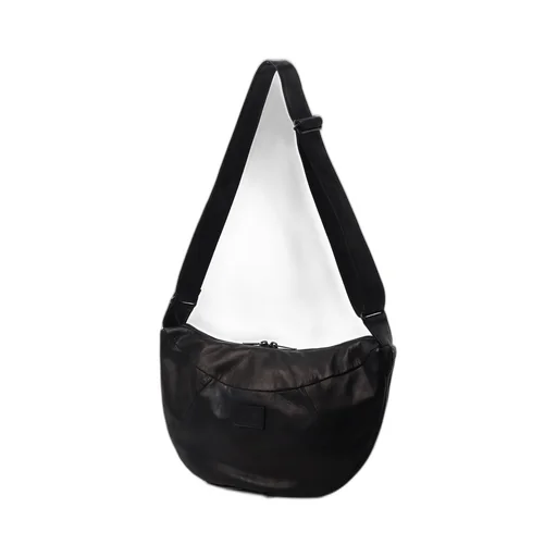 Scratch Horse Leather Half Moon Shoulder Bag