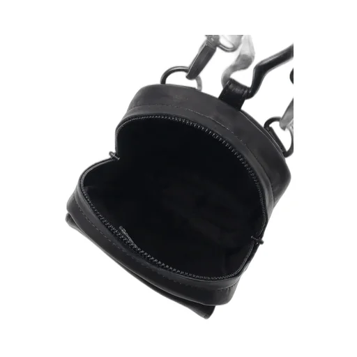Scratch Horse Leather Zip Shoulder Pouch