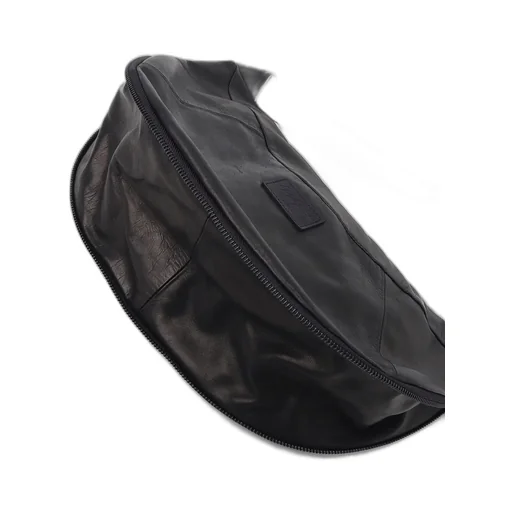 Scratch Horse Leather Half Moon Shoulder Bag