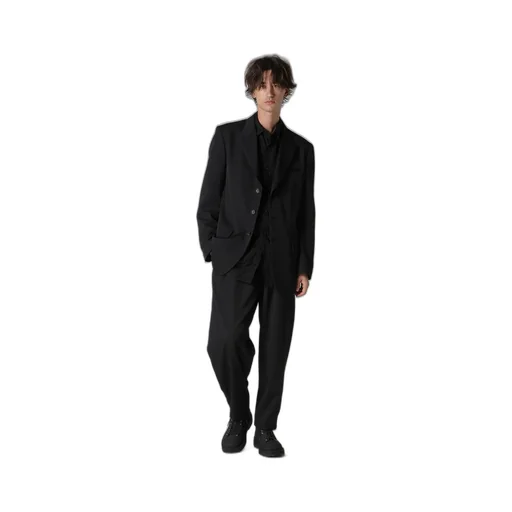 Wool Gabardine 2 Tucks Suspender Pants