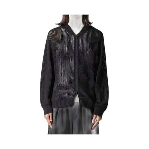 7G 1Ply Openwork Zip Blouson