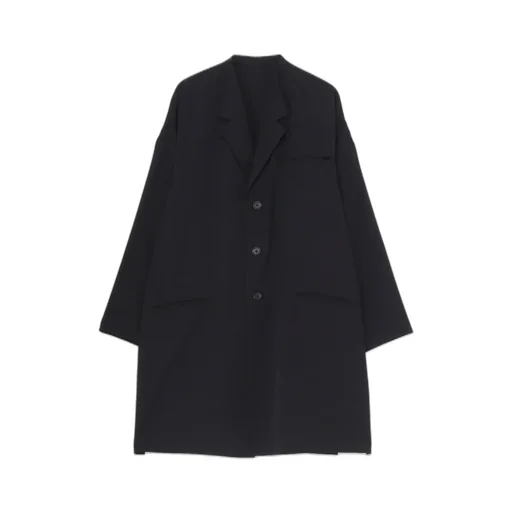 Wool Gabardine Guesseted Collar Jacket