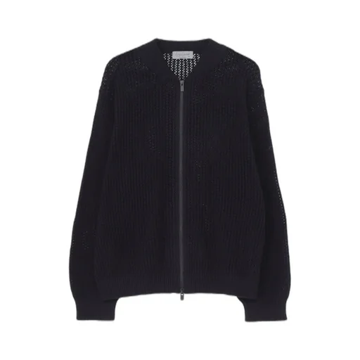 7G 1Ply Openwork Zip Blouson
