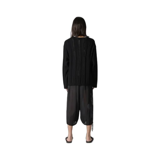 5G 1Ply Openwork Rib Cardigan