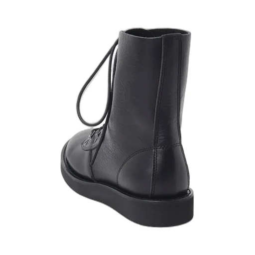 Soft Shrink Leather Military Boots