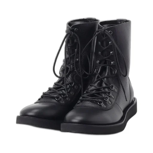 Soft Shrink Leather Military Boots