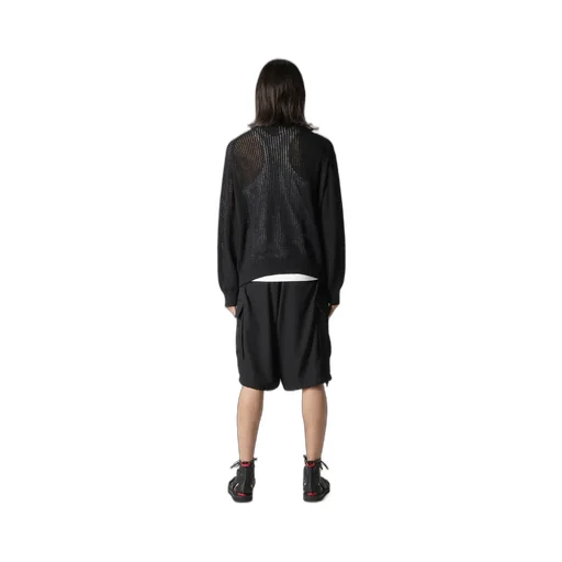 7G 1Ply Openwork Zip Blouson
