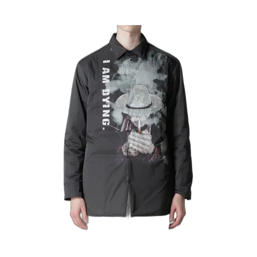 Tobacco Old Man Printed Padded Blouse