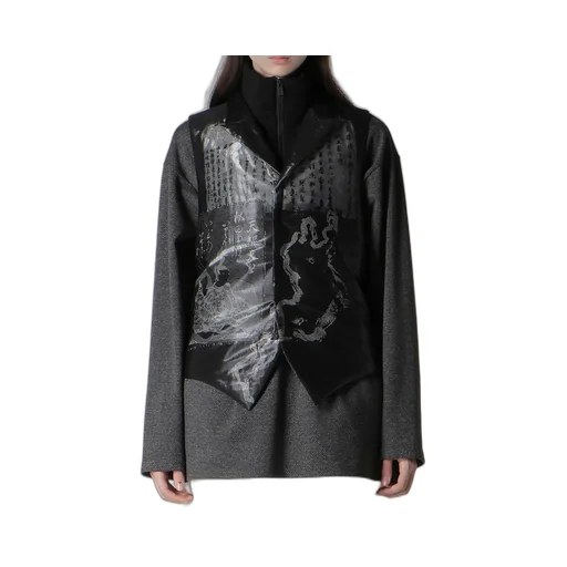 Biwa Lake Printed Transparent Vest