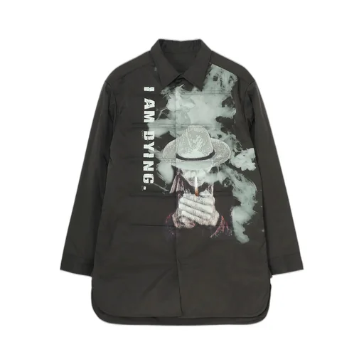Tobacco Old Man Printed Padded Blouse