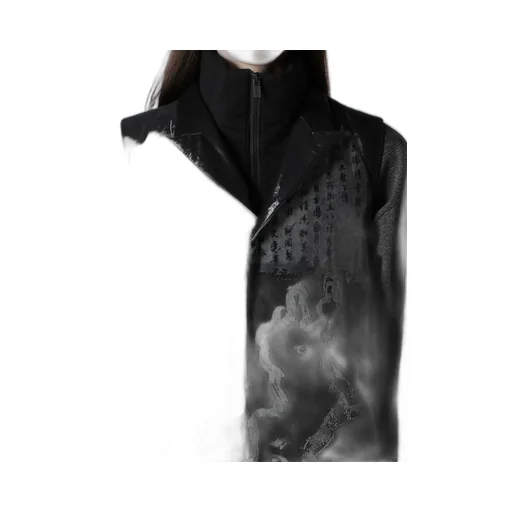 Biwa Lake Printed Transparent Vest