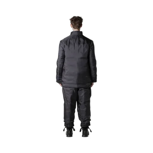 Horizontal Padded Plaid Stand Jacket