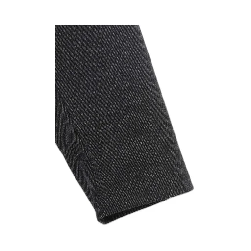 Cotton Wool Twill Jersey Side Slit Padded High Neck Po