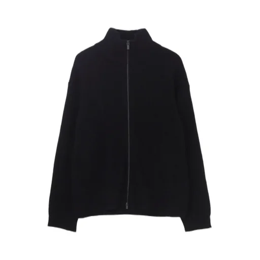 High-Neck Zip Cardigan