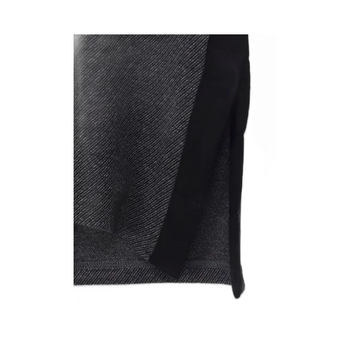 Cotton Wool Twill Jersey Side Slit Padded High Neck Po