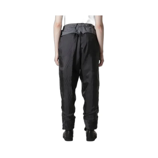 Linen Velvet Tab Detail Padded Pants