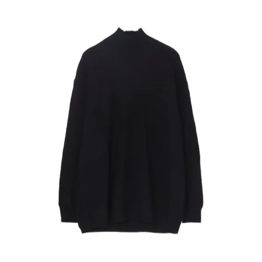 5G1P Combination Knit Paneled High Neck Po