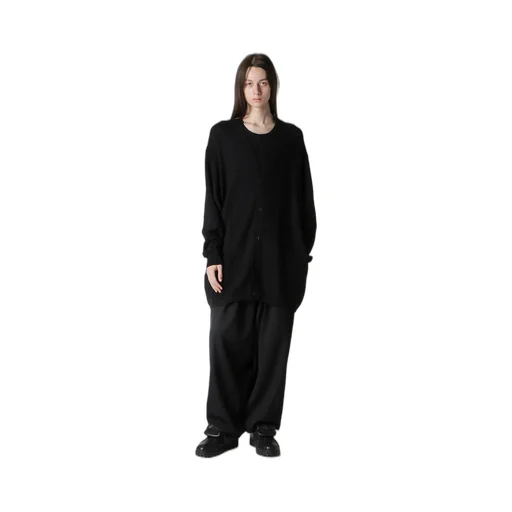 5G1P Combination Knit Combination V Neck Cardigan