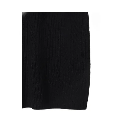 5G1P Cable+Cardigan Stitch Side Zip Hign Neck Po