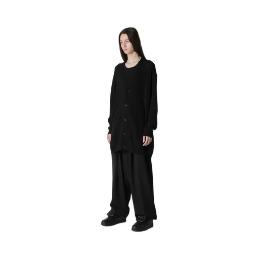 5G1P Combination Knit Combination V Neck Cardigan