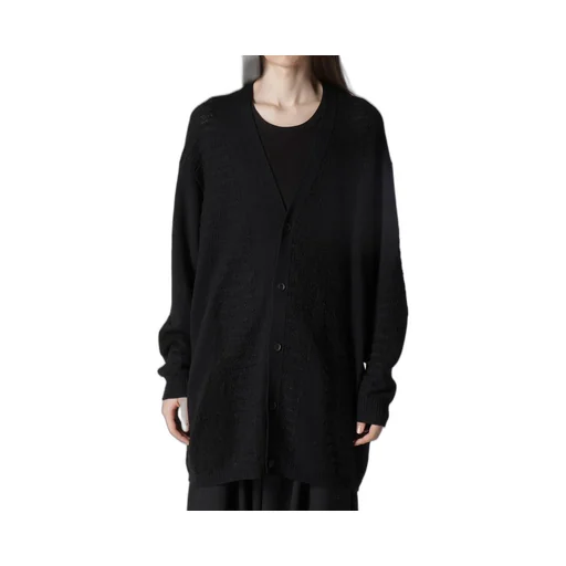 5G1P Combination Knit Combination V Neck Cardigan
