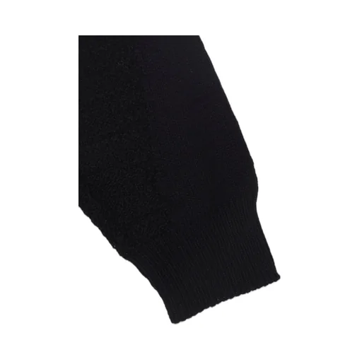 5G1P Combination Knit Paneled High Neck Po