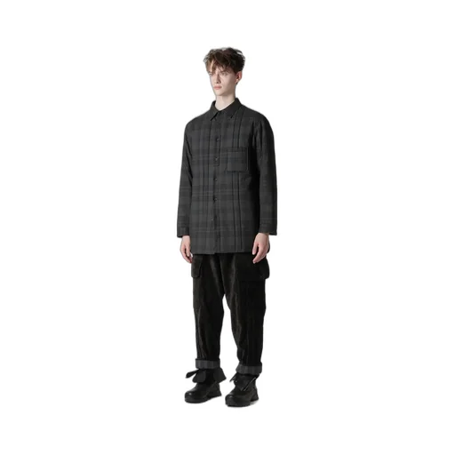 Madras Ink Plaid Padded Blouse
