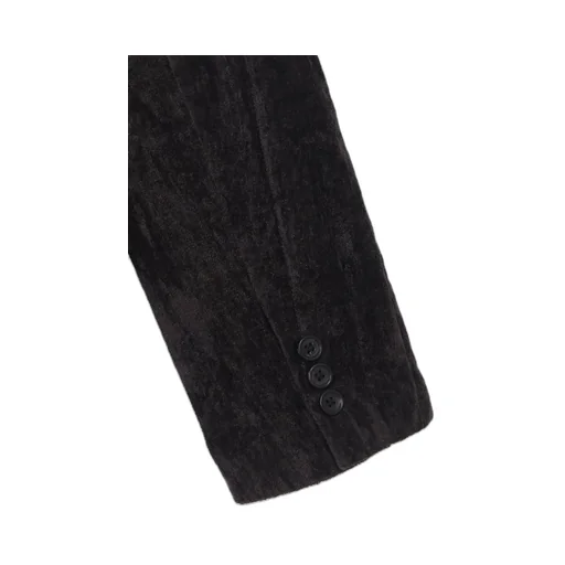 Linen Velvet Tab Detail Paded Jacket