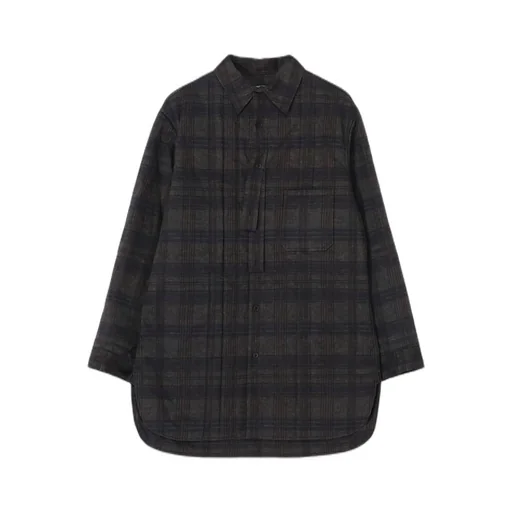Madras Ink Plaid Padded Blouse