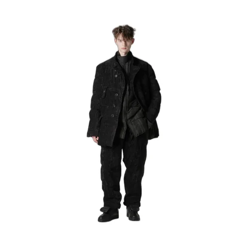Linen Velvet Horizontal Padded Pants