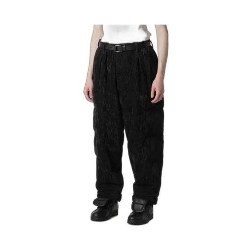 Linen Velvet Horizontal Padded Pants