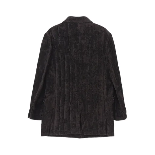 Linen Velvet Tab Detail Paded Jacket
