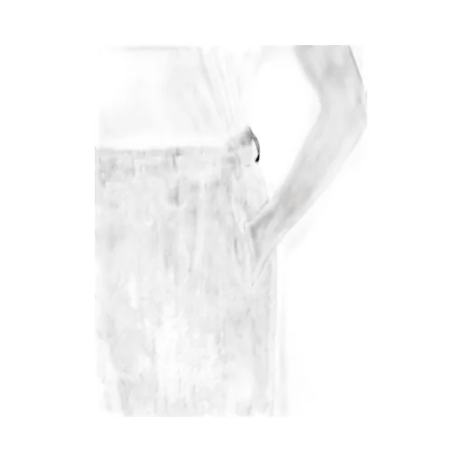 Color Adjustment Printed Padded Pants