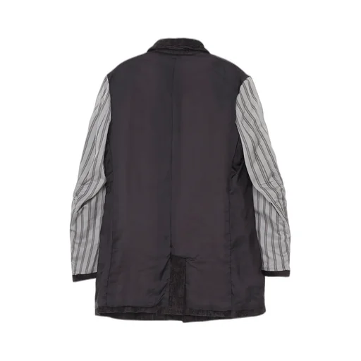 Linen Velvet Tab Detail Paded Jacket